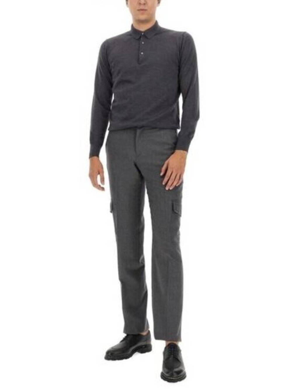 NEW LARDINI Mens Pants Grey Size 30 Tailored Wool Trousers Cargo